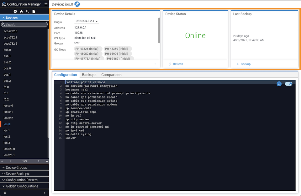 Device Configuration